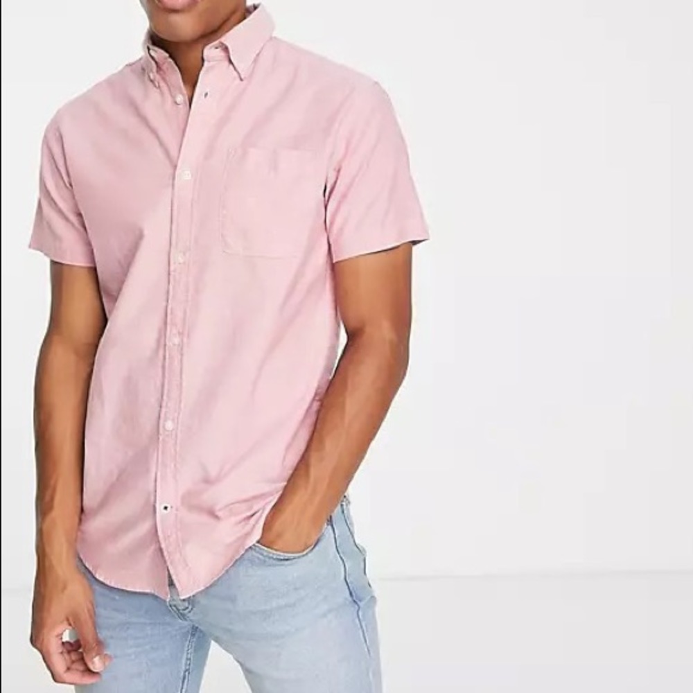 Pink Short Sleeve Oxford Shirt